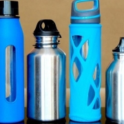 water bottle mold Image of 4 plastic and metal water bottles